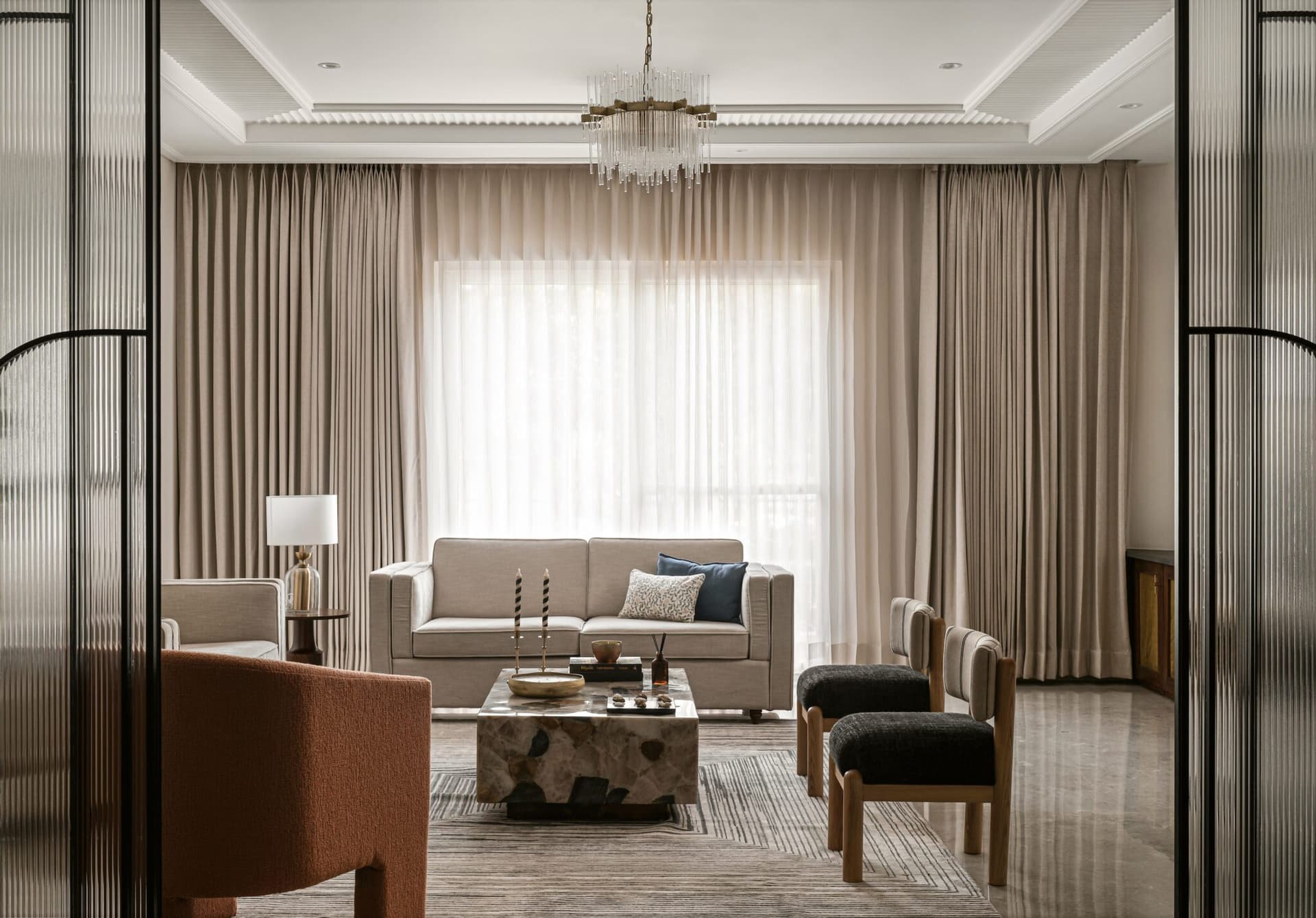 A Contemporary Facelift: A Modern Family Home in Amritsar By Preamble Design — interior design by Preamble Design in Amritsar, Punjab