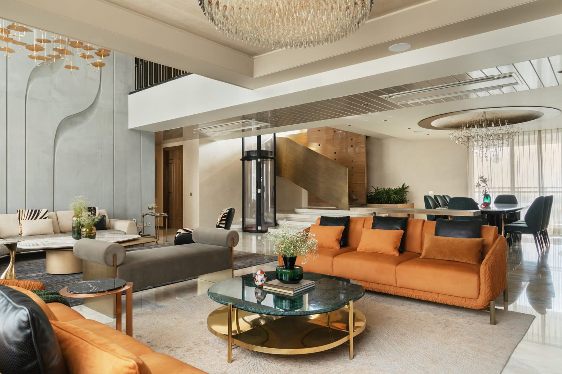 La Scala, Jaipur : A Brass-Clad Ode to Contemporary Indian Luxury — interior design by featured studio in Jaipur, Rajasthan