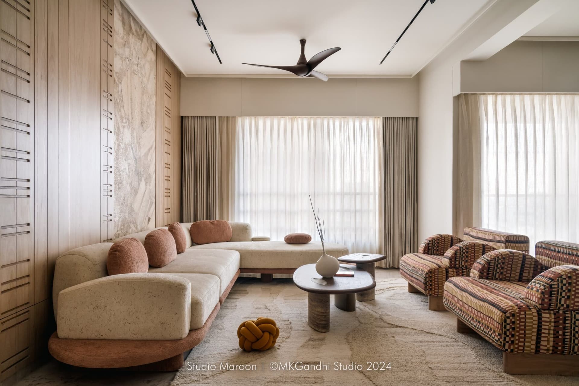Mocha Muse: A Meditative Ode to Minimalism and Warmth in Ahmedabad — Studio Maroon, Sky City, Ahmedabad