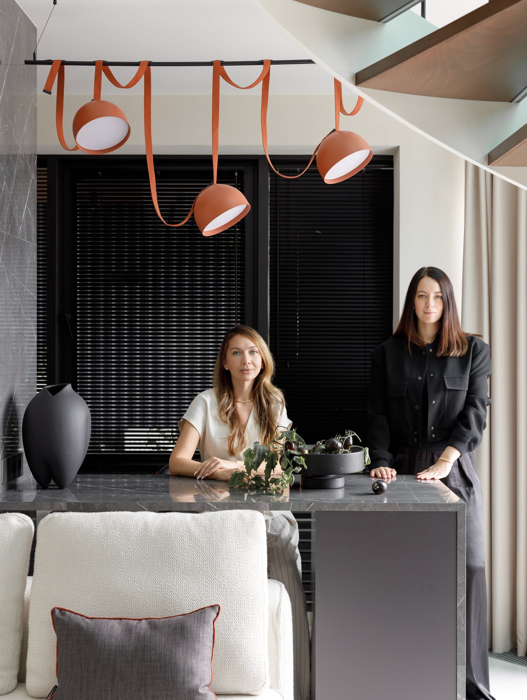 Valeria Sauli and Elena Radionova of RE design buro, photographed at the island