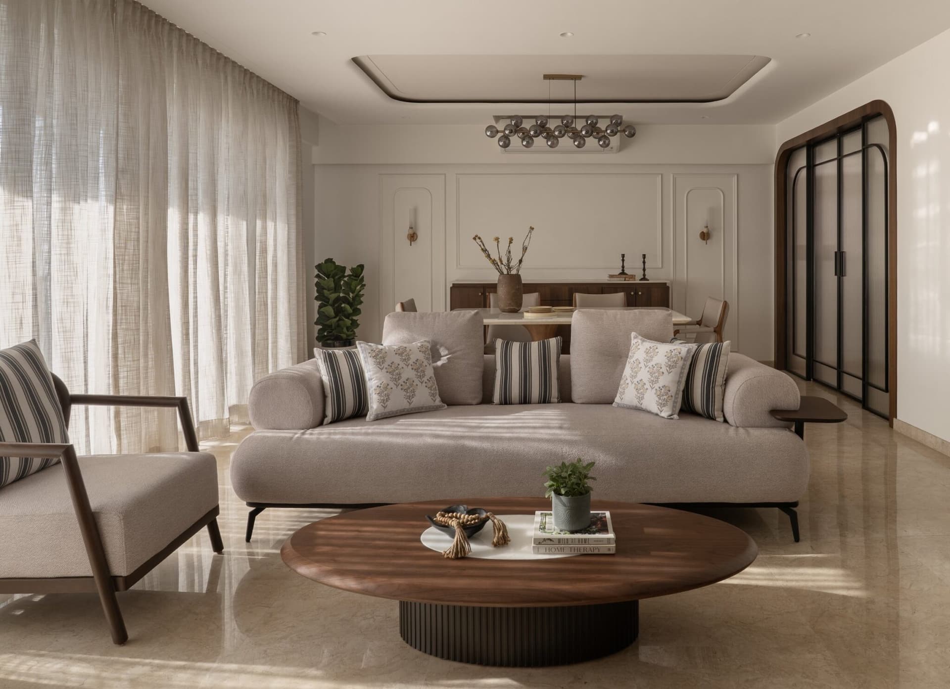 The Quiet Grove: A Thane Apartment Where Contemporary Form Meets Familiar Warmth, Spaces by Nayan, Hiranandani Estate, Thane