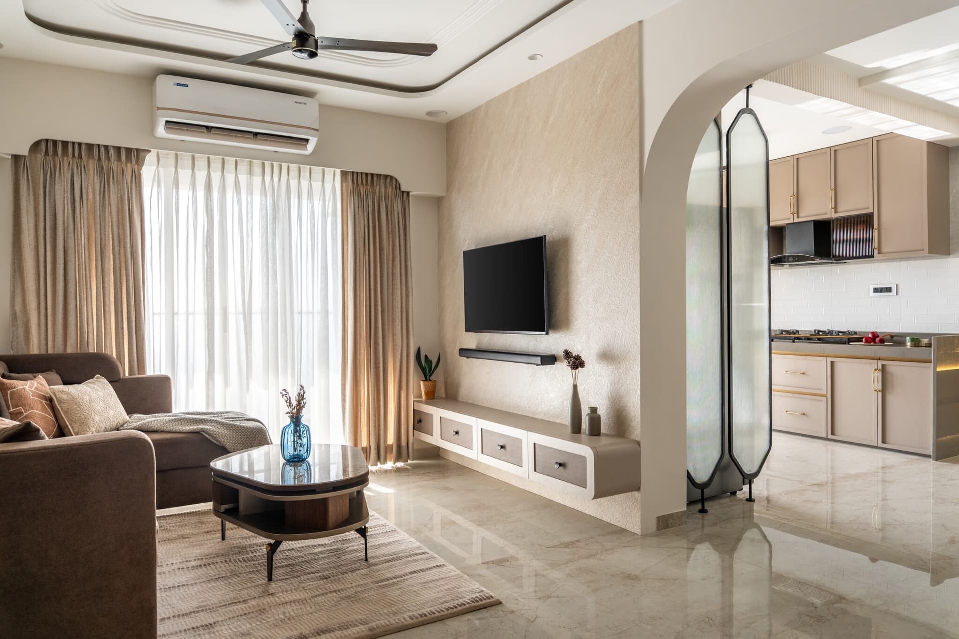 Casa Dune: A Palghar Apartment Where Curves Carry the Quiet — Enliven Studio, Palghar, Maharashtra